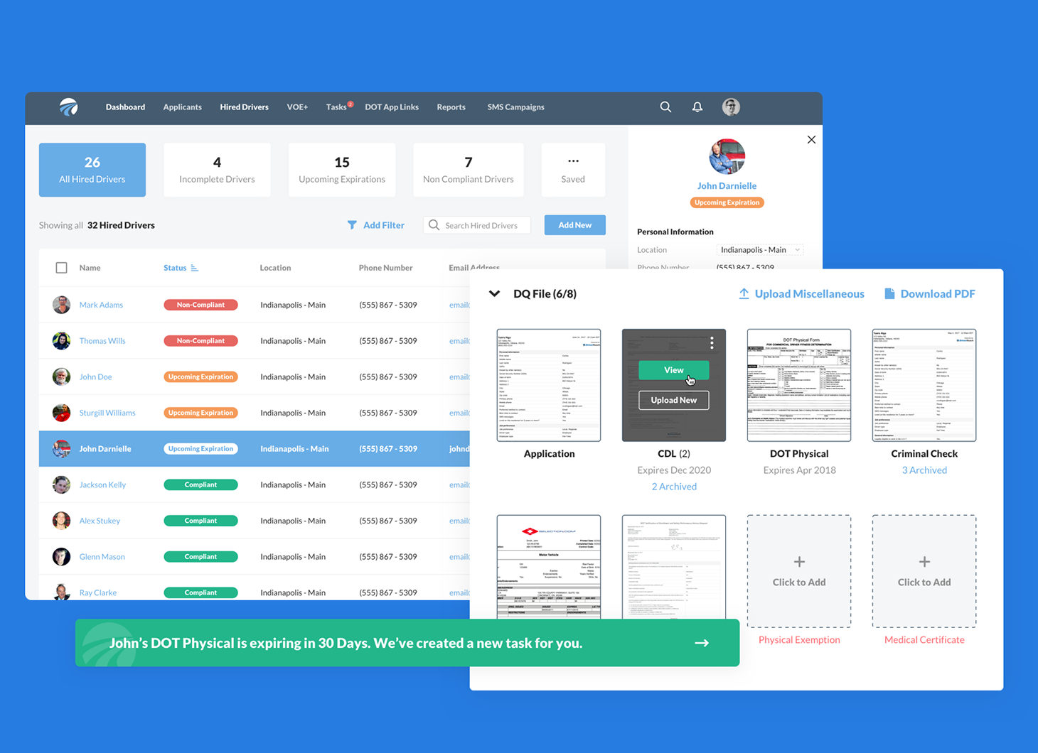DRIVERREACH - CDL APPS | DRIVER LEADS MANAGEMENT